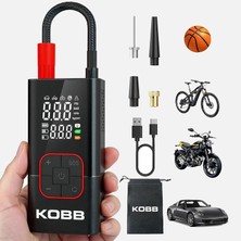 Kobb KB412 Li-Ion Şarjlı 150 Psı Dijital Göstergeli Akıllı Lastik Şişirme Pompası (4'li Paket)