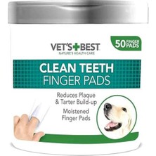 Mey İthalat Vet's Best Köpekler Için Diş Temizleme Parmak Pedi 50LI