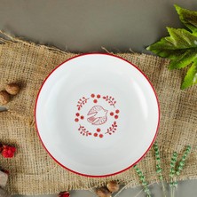 Mey İthalat Aryıldız Red Bird Yemek Tabağı Renkli Porselen 20 cm