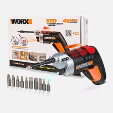 Worx WX252 4 V 1.5 Ah Tek Akülü Li-Ion Darbesiz Akülü Vidalama + 10 Adet Bits Uç (2'li Paket)