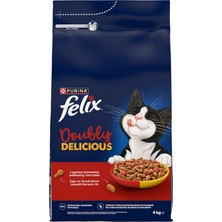 Felix Doubly Delicious Çifte Lezzet Sığır Etli 4 kg (4'li Paket)