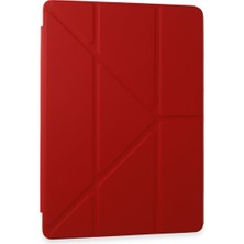 Alvera Galaxy Tab A9 Plus Kılıf Kalemlikli Mars Tablet Kılıfı - Kırmızı