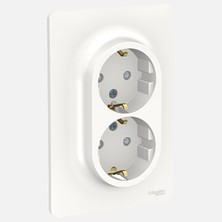 Schneider NU206718 Yeni Unica 2'li Çocuk Korumalı Topraklı Priz (6'li Paket)
