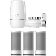 Mey İthalat Greentech Water Aktive Edilmiş Karbon Filtreli Musluk Ucu Arıtıcı / 3 Adet Karbon Filtreli KARTUŞ/GW-D03P2