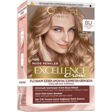 L'Oréal Paris L’oréal Paris Excellence Creme Nude Renkler Saç Boyası – 8u Nude Koyu Sarı (7'li Paket)