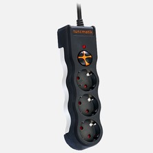 Tuncmatik Tunçmatik TSK5082 Powersurge 3'lü 1050 Joule Siyah 1.5 Metre Kablolu Akım Koruyucu Priz (5'li Paket)