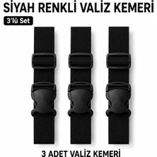 Trink Çanta Valiz Kemeri ve Bavul Kemeri  * 3 Adet * Siyah