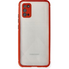Bezos Galaxy A02S Kılıf Miami Şeffaf Silikon - Kırmızı