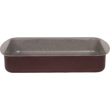 Mehtap Mor Granit Köşeli Tepsi 26 x 34 cm (4'li Paket)