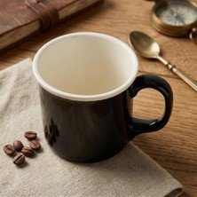 Mey İthalat Aryıldız Patara Siyah Porselen Mug Bıg Kupa