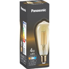 Panasonic E27 Filaman ST64 Lamba 4W 360 Lm 2000K Gold (3'li Paket)
