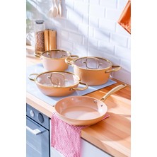 Mey İthalat Acar Ultimate Pro 7 Parça Tencere Seti Rosegold BFT-06764