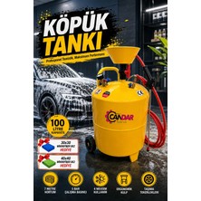 Candar Teknik 100 Litre Havalı Köpük Tankı Basınçlı Köpük Püskürtme Oto Araç Yıkama Makinesi 5 Bar 7 Metre Hortum