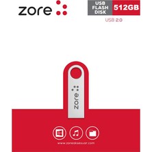 Teknook Zore Metal USB 2.0 Flash Disk 512GB - Gümüş