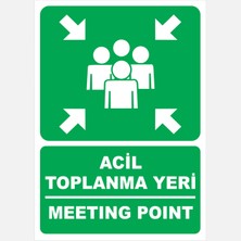 Ekstrafix 25X35 Acil Toplanma Yeri Sticker Pvc Fosforlu (4'li Paket)