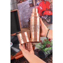 Dmt Copper Home %100 El Yapımı Bakır Su Matarası 950 ml | Kalaylı Iç Yüzey | Gaziantep Atölye Üretimi | Su Maturası