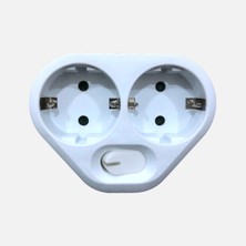 Tek-İş Tek-Iş Ikili Priz Topraklı Anahtarlı Beyaz Çocuk Korumalı (6'li Paket)