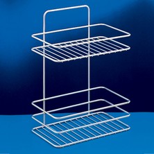 Metaltex Pvc Ikili Geniş Krom Mutfak Rafı (4'li Paket)