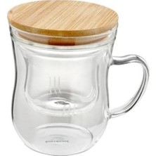 Mey İthalat Brew - Süzgeçli Cam Çay Bardağı 400ML