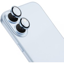 Teknook iPhone 16 Plus Zore Mikro Kamera Lens Koruyucu - Mavi