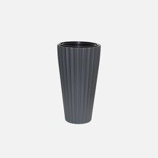 Serinova Lilyum Vazo Saksı 1 No Siyah (8'li Paket)