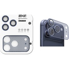 Teknook iPhone 17 Pro Zore Cl-22 Parmak Izi Bırakmayan Anti-Reflective 2in1 Kamera Lens Koruyucu - Mavi