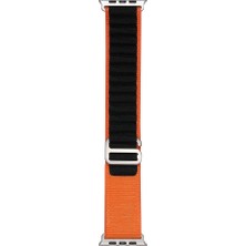 Teknook Watch Ultra 49MM Zore Band-74 Hasır Kordon - Siyah-Turuncu