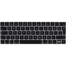 Teknook Macbook 15' Pro 2017 A1707 Zore Klavye Koruyucu Silikon Ped - Siyah