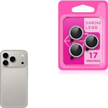Teknook iPhone 17 Pro Max Zore Cl-06 Kamera Lens Koruyucu - Titanyum-Gri