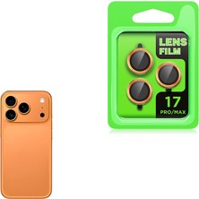 Teknook iPhone 17 Pro Max Zore Cl-07 Kamera Lens Koruyucu - Turuncu
