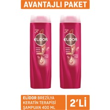 Elidor Brezilya Keratin Terapisi Şampuan 2 x 400ML (8'li Paket)