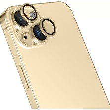 Teknook iPhone 14 Zore Mikro Kamera Lens Koruyucu - Gold