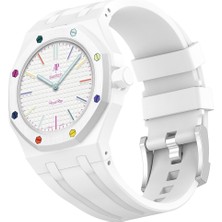 Teknook Ap-Swatch Royal Pop 3 Zore KRD-158 Silikon Kordon - Beyaz