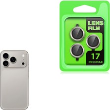 Teknook iPhone 17 Pro Max Zore Cl-07 Kamera Lens Koruyucu - Titanyum-Gri