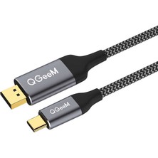 Teknook Qgeem QG-UA13 Type-C To Display Port Kablo - Siyah