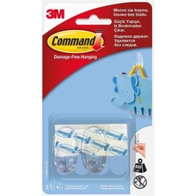 Command Küçük Boy Şeffaf Askı (4'li Paket)