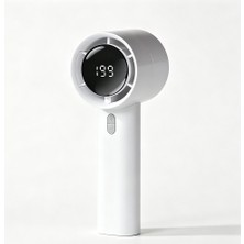 Teknook Zore DD5024 Dijital LED Göstergeli Portatif Soğutucu El Fanı - Beyaz