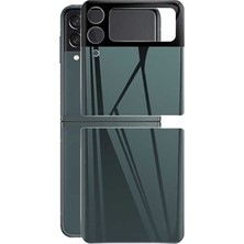 Teknook Galaxy Z Flip 3 Zore 3D Standart 2 In 1 Arka Koruyucu - Yeşil