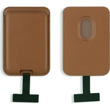 Teknook Zore Crd-09 Dahili Şarj Soket Aparatlı Magnetik Pu Deri Kartlık - Kahverengi