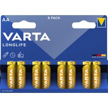 Varta Longlife Aa Kalem Alkalin Pil Paket 8'li (3'li Paket)