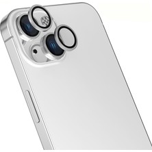 Teknook iPhone 14 Zore Mikro Kamera Lens Koruyucu - Gümüş