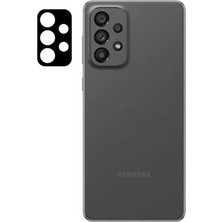 Teknook Galaxy A73 Zore 3D Kamera Camı - Siyah
