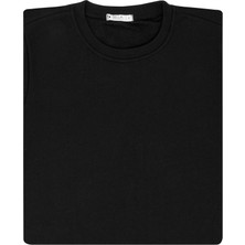 Bella Dossi Siyah Kadın Bisiklet Yaka Sweatshirt L (8'li Paket)