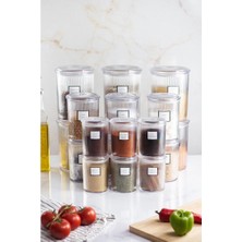 Alvera 18'li Barok Yuvarlak 3 Boy Kavanoz Seti & Saklama Kabı & Erzak Kabı (6*2000 Ml, 6*1000 ml ,6*500 Ml)