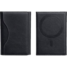 Teknook Zore Crd-04 Suni Deri Görünümlü 5 Hazneli Magnetik Kartlık - Siyah