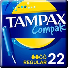 Tampax Compak Regular Aplikatörlü Tampon 22'li (7'li Paket)