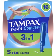 Tampax Tampon Pearl Compak Super 16'lı (8'li Paket)