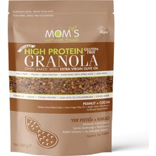 Mom's Natural Foods Mom's Yüksek Proteinli Glutensiz Yer Fıstıklı Kakao Granola 280 G (7'li Paket)
