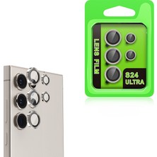 Teknook Galaxy S24 Ultra Zore Cl-07 Kamera Lens Koruyucu - Titanyum-Gri
