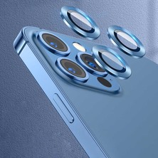 Teknook iPhone 12 Pro Max Zore Cl-07 Kamera Lens Koruyucu - Mavi